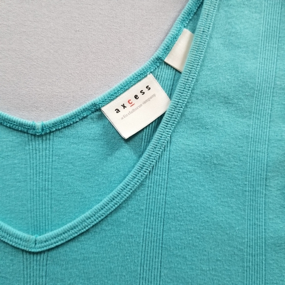 Robin's egg blue ribbed knit tank - Picture 4 of 4